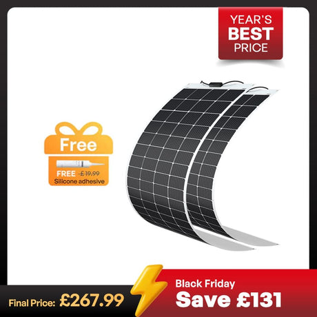 200 Watt 12 Volt Flexible Monocrystalline Solar Panel