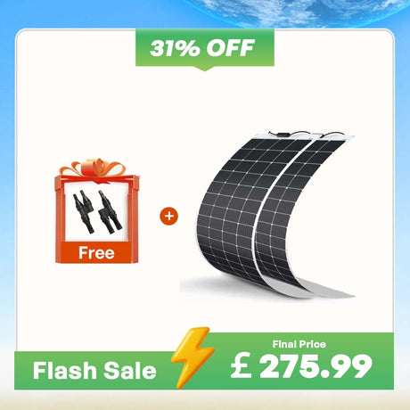200 Watt 12 Volt Flexible Monocrystalline Solar Panel
