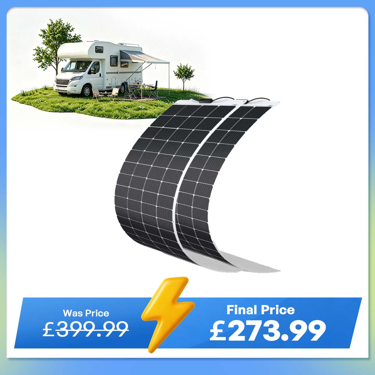 200 Watt 12 Volt Flexible Monocrystalline Solar Panel