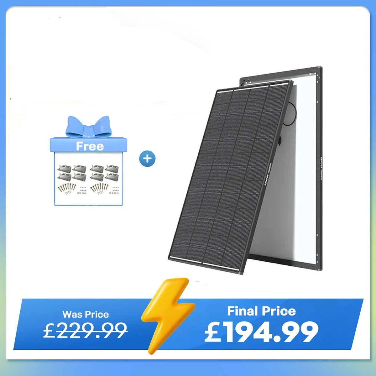 ShadowFlux 12V 200W Anti-Shading Solar Panel