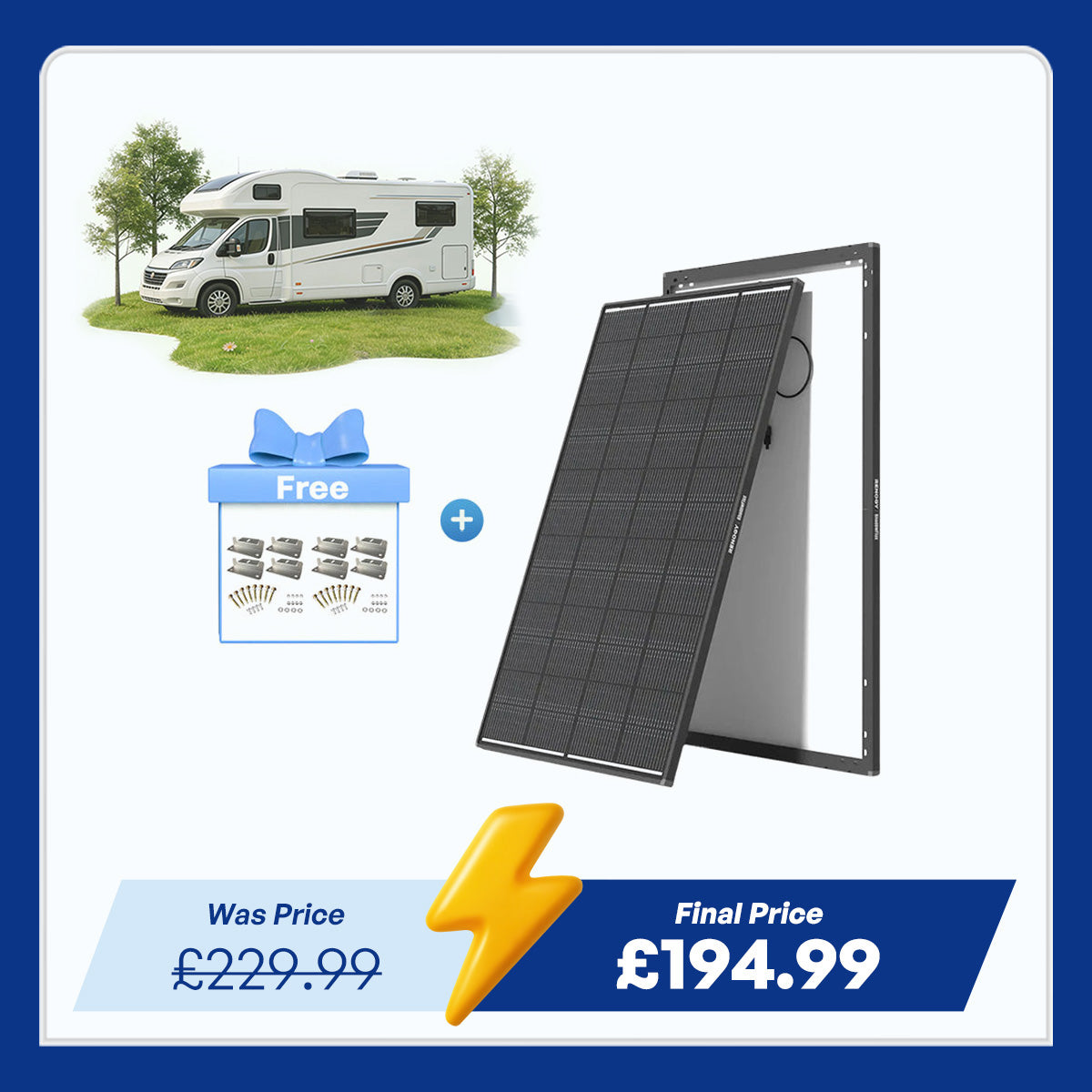 ShadowFlux 12V 200W Anti-Shading Solar Panel