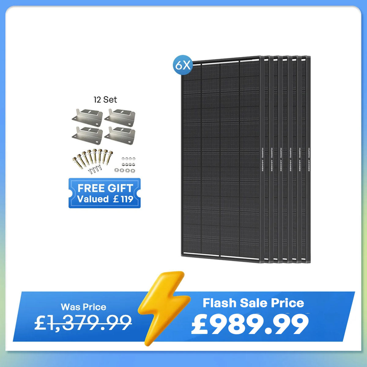 ShadowFlux 12V 200W Anti-Shading Solar Panel