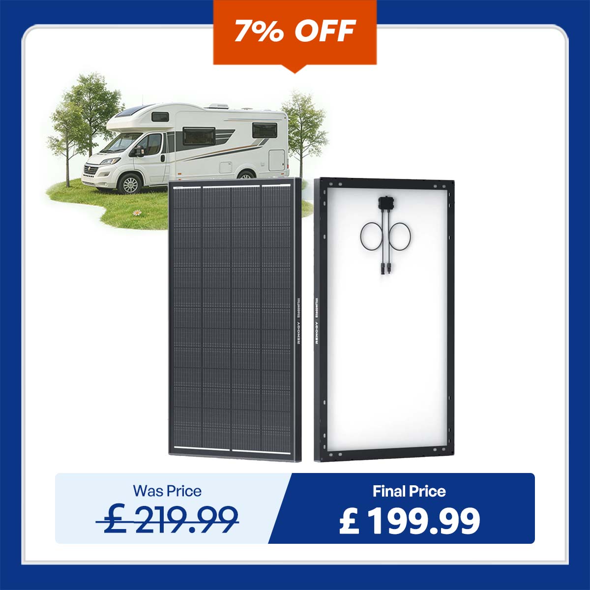 ShadowFlux 12V 200W 120W Anti-Shading Solar Panel