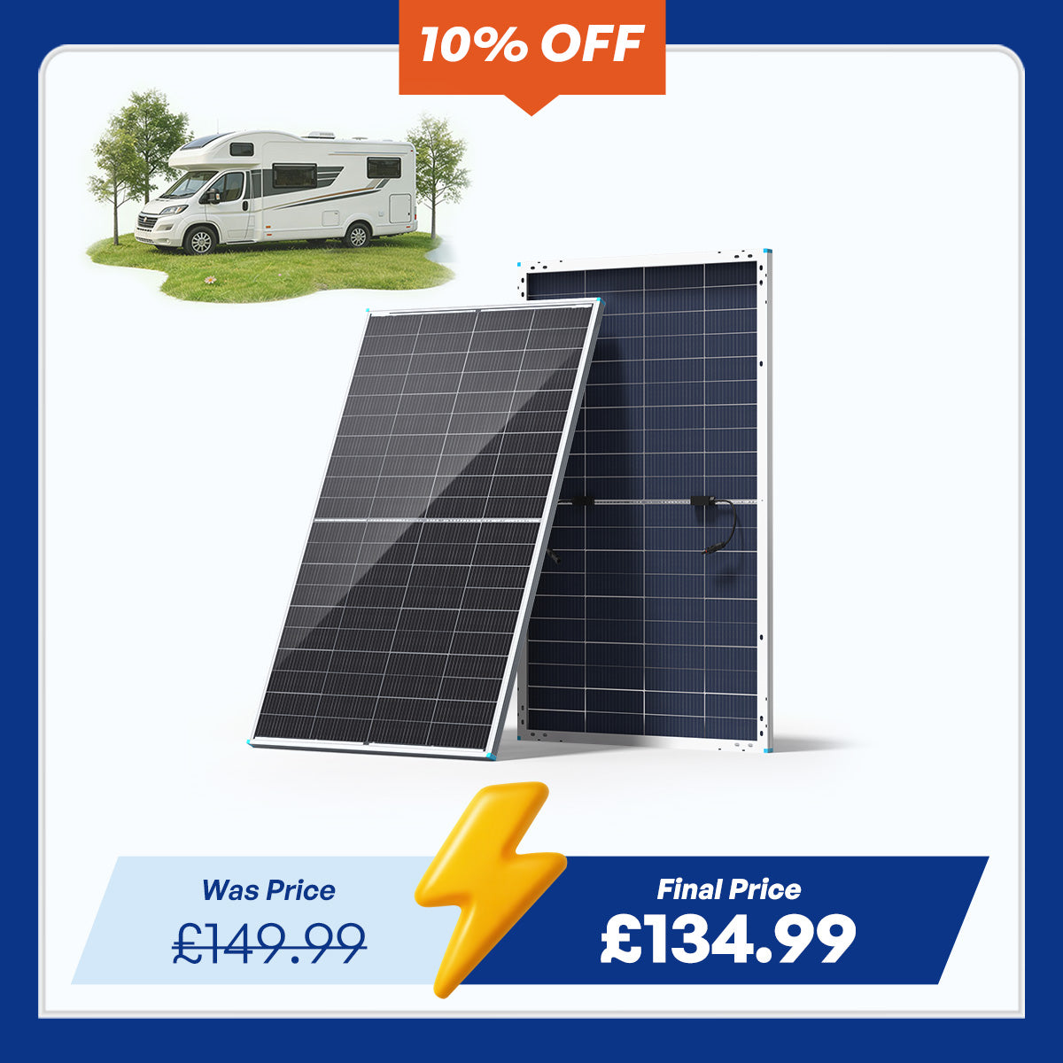 100W N-Type Bifacial Solar Panel