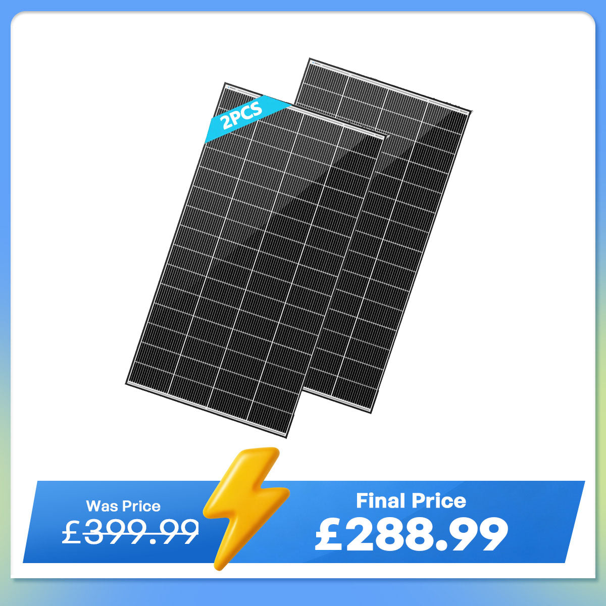N-Type 320W Monocrystalline Solar Panels (2-Pack)