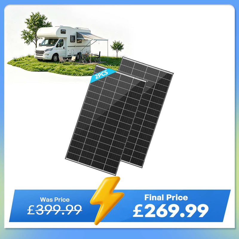 N-Type 320W Monocrystalline Solar Panels (2-Pack)
