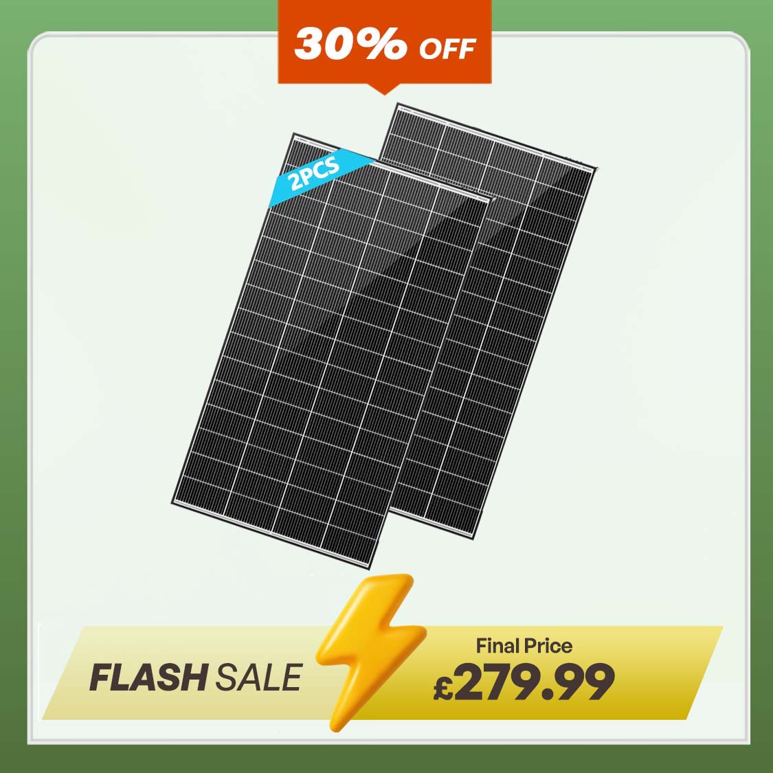 N-Type 320W Monocrystalline Solar Panels (2-Pack)