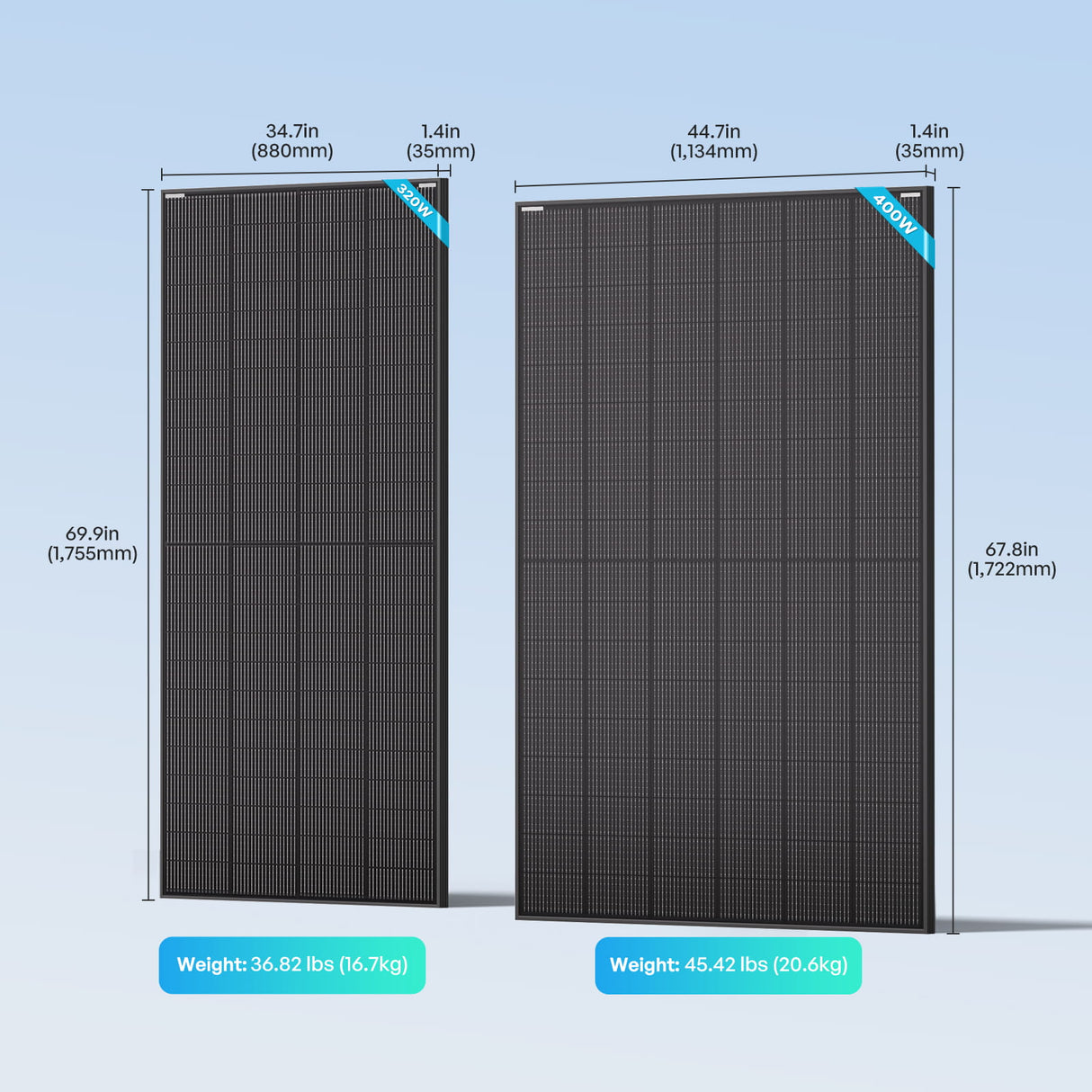 400W N-Type Bifacial Solar Panel