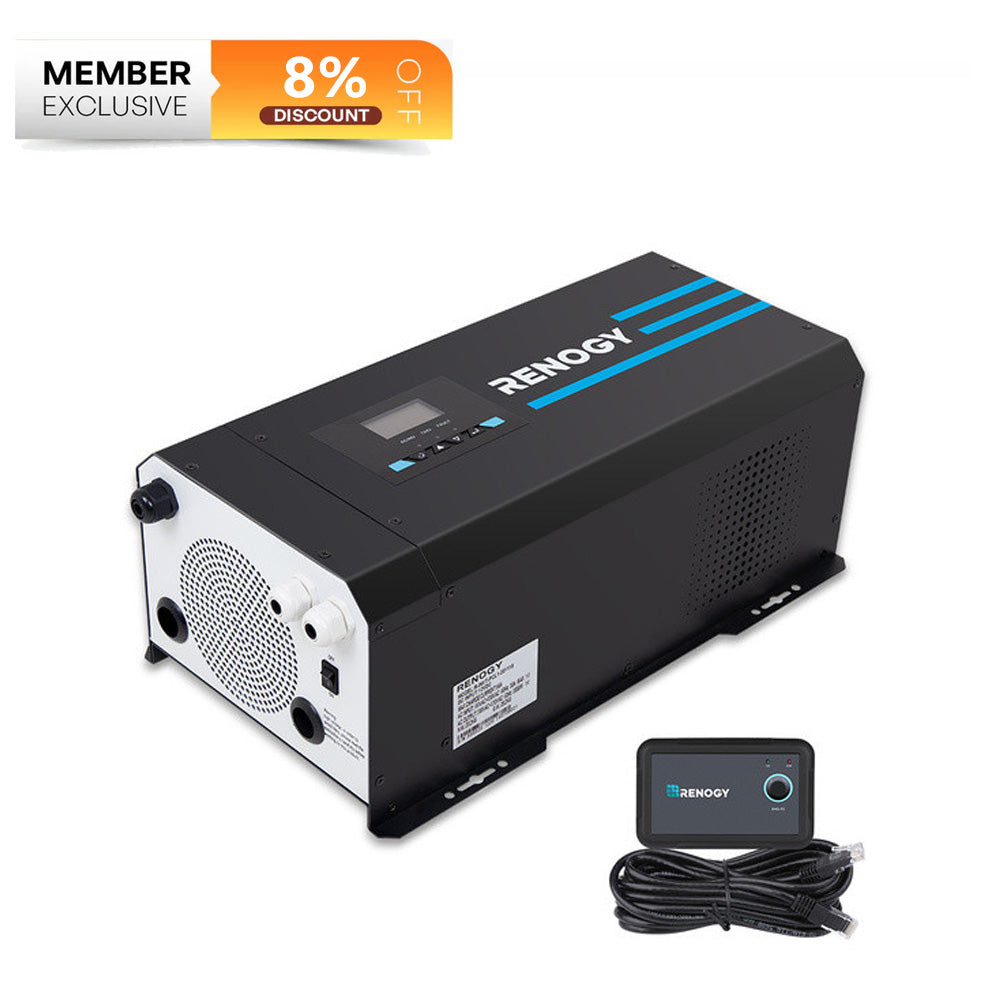 3000W/2000W 12V Pure Sine Wave Inverter Charger w/ LCD