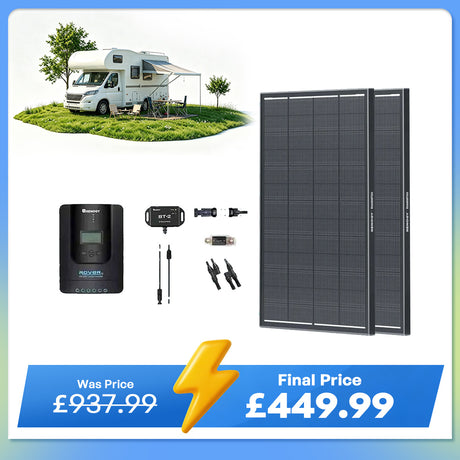 400W 12V/24V Solar Premium Kit | 400W Solar Panels, 40A Charger Controller