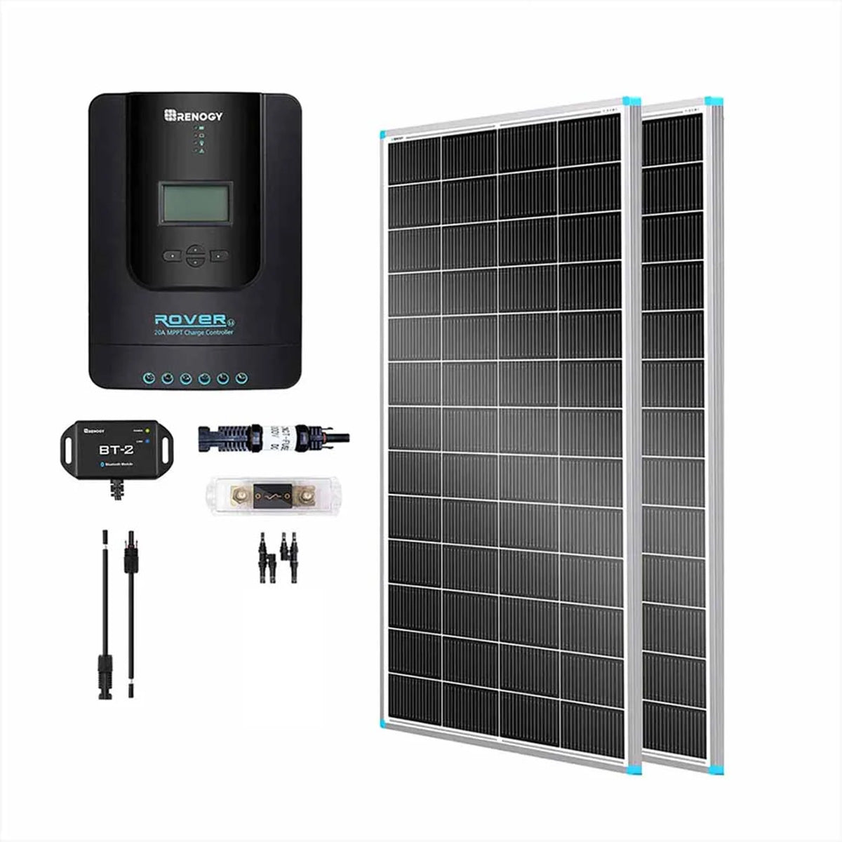 400W 12V/24V Solar Premium Kit | 400W Solar Panels, 40A Charger Controller
