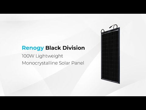 Introducing Renogy Black Division 100W Lightweight Monocrystalline Solar Panel
